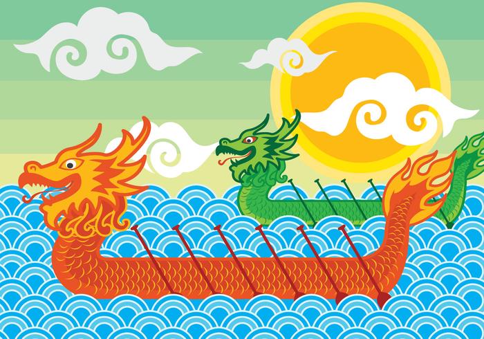 Dragon Boeat Festival Illustration Dragon Boeat Festival Illustration