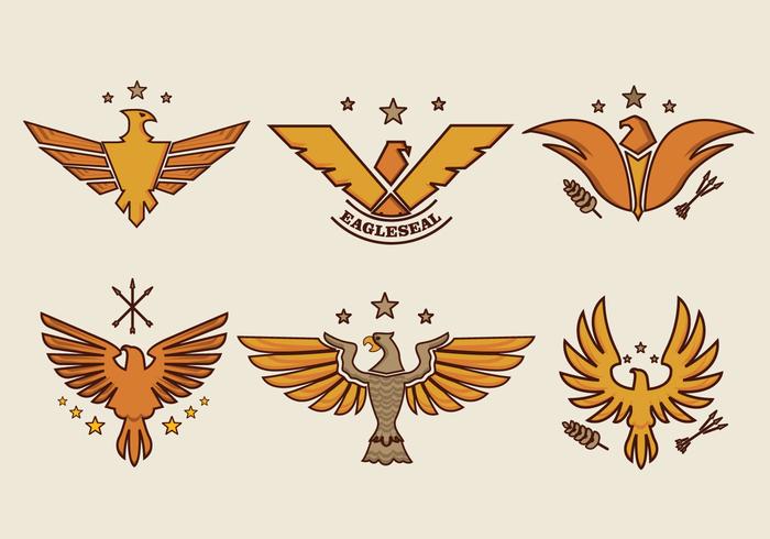 Sello de Eagle smbol Logo Vector