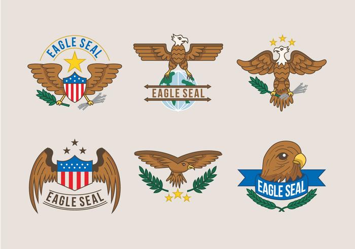 Sello de Eagle insignia del vector Ilustración