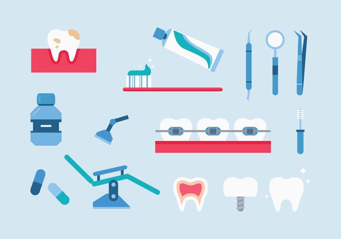 Dentista Icons vector