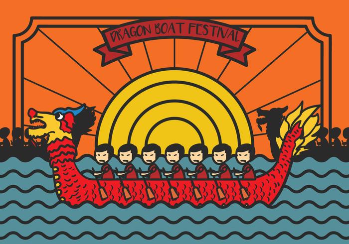 Ilustración del vector del Dragon Boat Festival