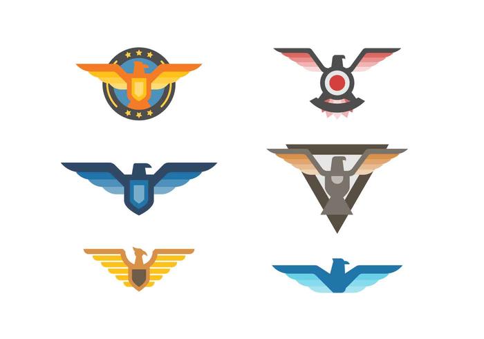 Elegante libre de la insignia del águila Vectores