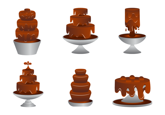 Delicious Chocolate Fountain Vectors Delicious Chocolate Fountain Vectors