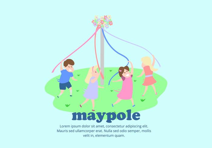 Maypole Background vector