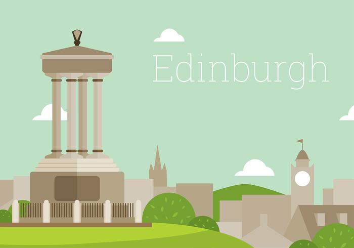 Edinburgh Flat Landscape Free Vector