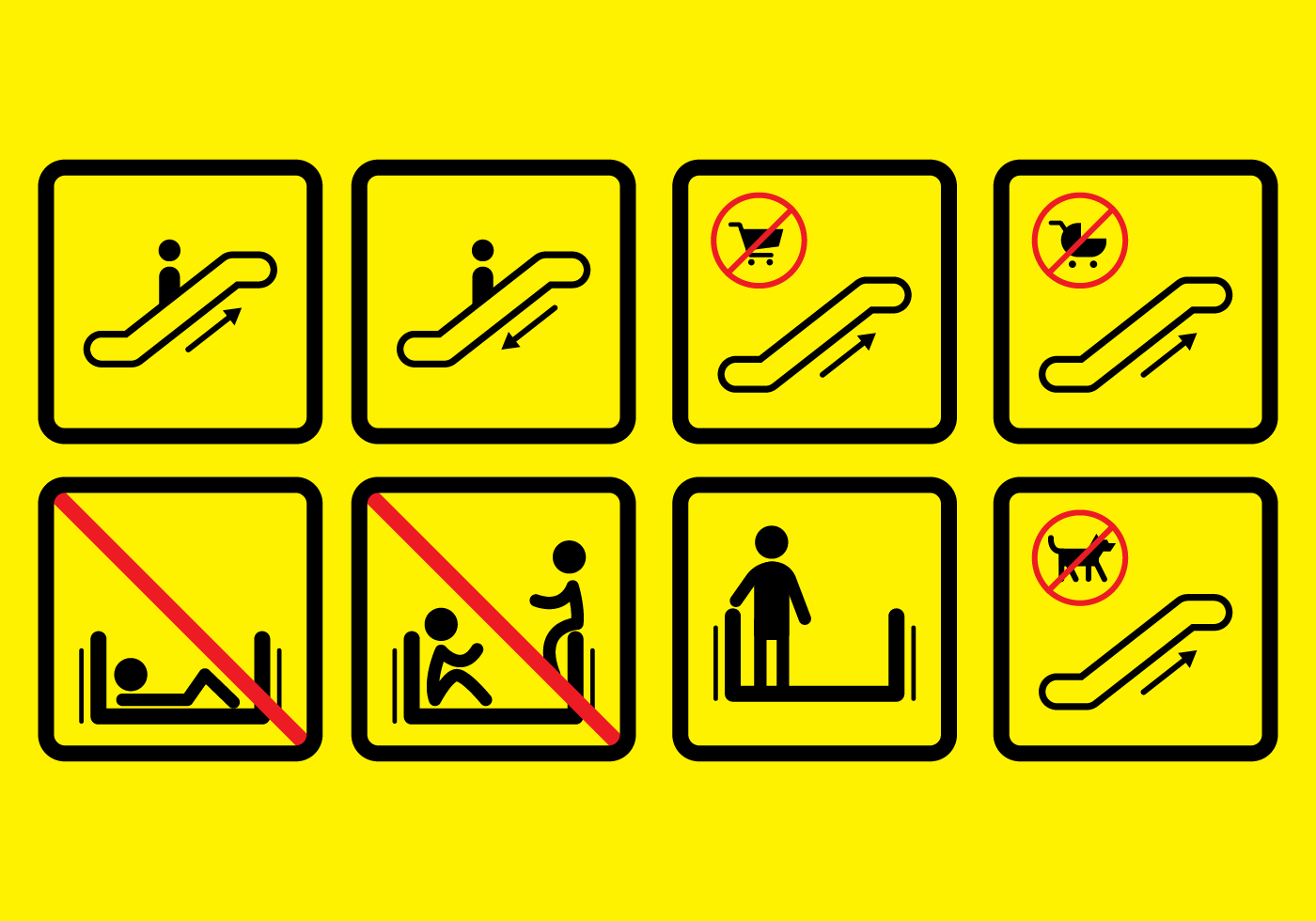 Таблички на эскалатор. Предупреждающие знаки на эскалаторе. Знаки безопасности на эскалаторе. Предупреждающие знаки в метро. Знаки безопасности в метро 2 класс презентация