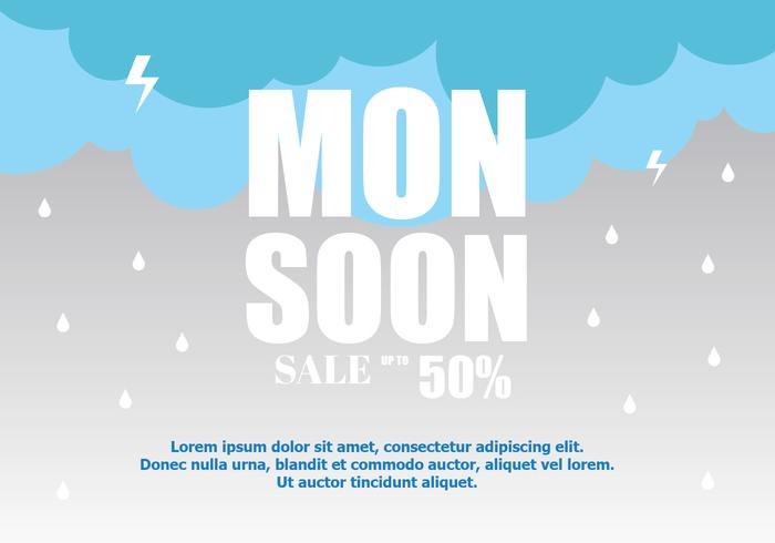 Monsoon Sale Background Vector 