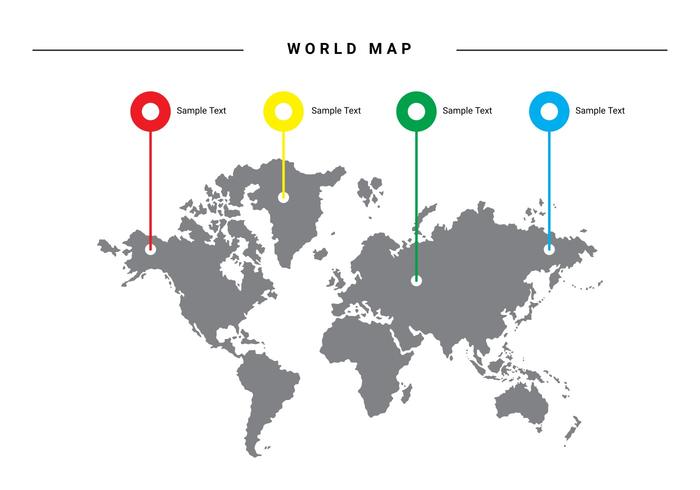Vector colorido mapa del mundo