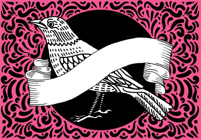 Ornate Bird & Banner Design Ornate Bird & Banner Design