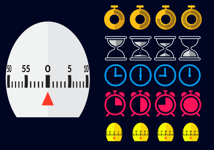 Flat Egg Timer Vector