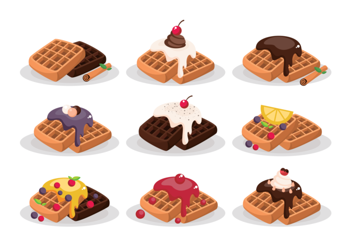 Waffle Icons Vector