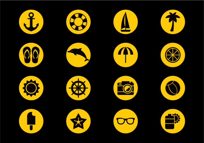 Playa Icons Vector