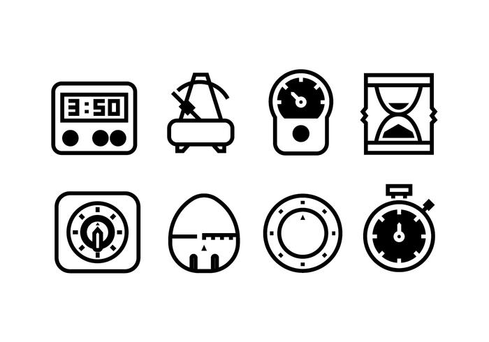 Timer Tool Icon Vectors
