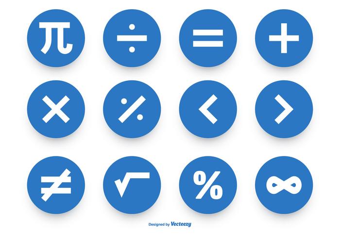 Math Symbol Vector Icon Collection