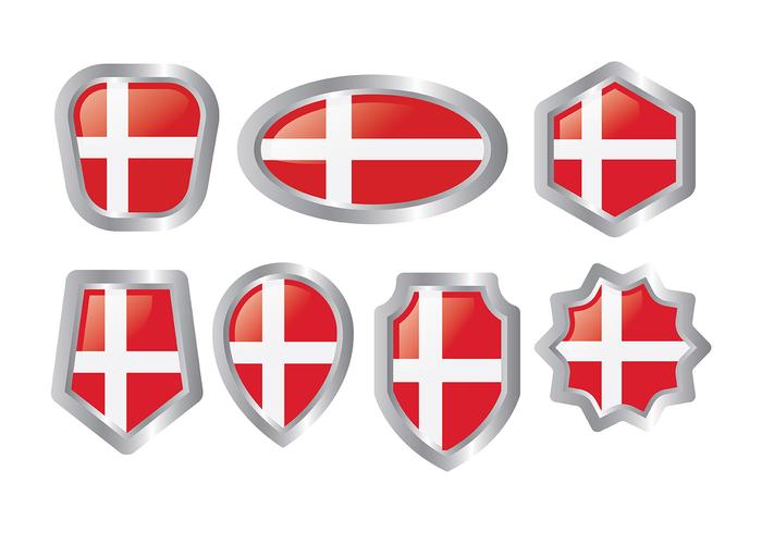 Free Danish Flag Icons Vector