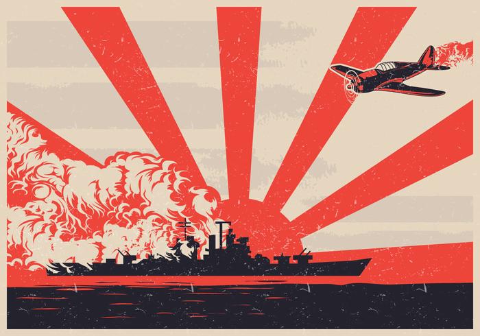 World War II Kamikaze Plane Vector World War II Kamikaze Plane Vector