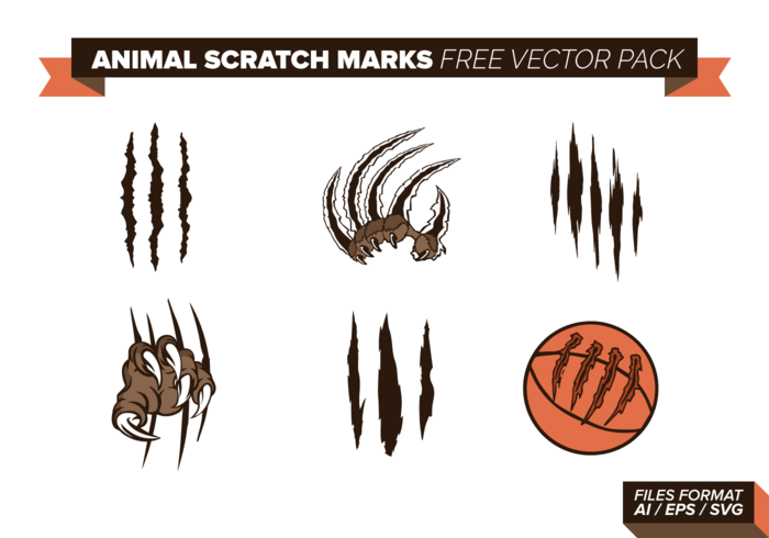 Animal Scratch Marks Free Vector Pack Animal Scratch Marks Free Vector Pack