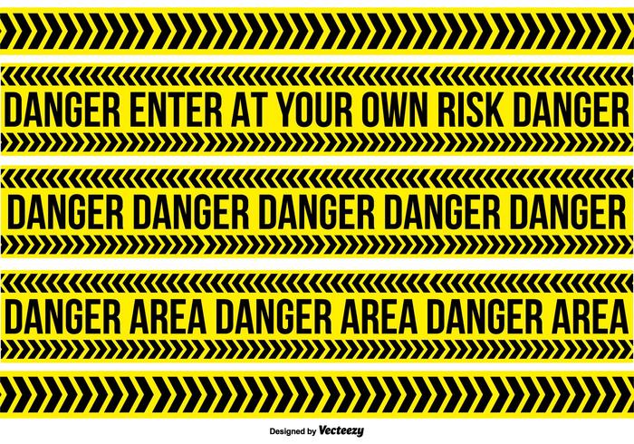 Danger Tape Collection vector