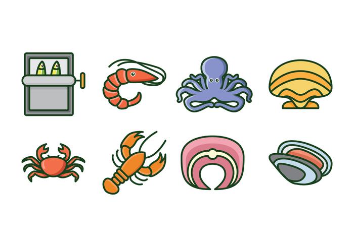 Free Seafood Icons vector