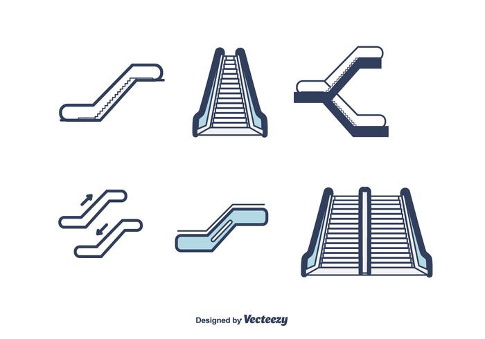 Vector escaleras mecánicas