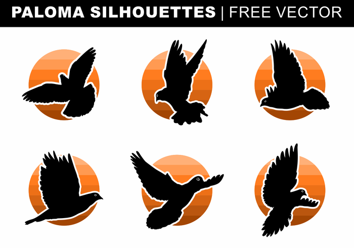 Paloma Silhouettes Free Vector