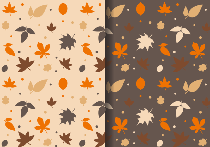 Free Autumn Leaves Pattern vector