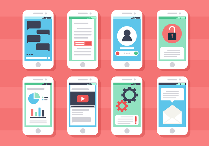 Free Smartphone Screens Vector Free Smartphone Screens Vector