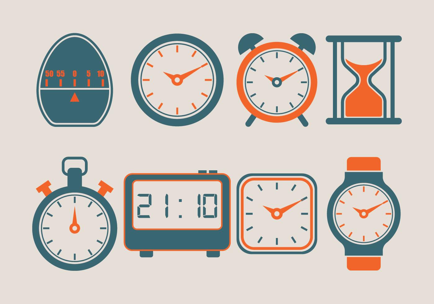 Timer Vector Icons Collection 142905 Vector Art at Vecteezy