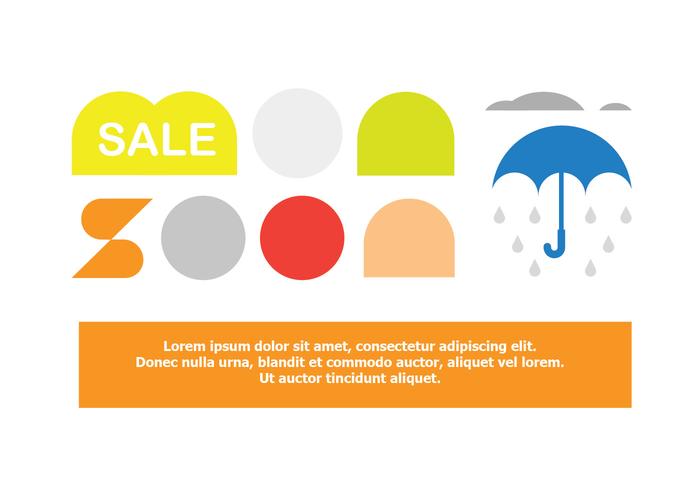 Monsoon Sale Offer Poster Vector Elements 