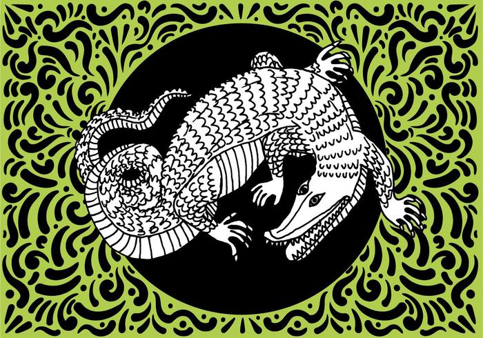 Diseño adornado del reptil vector