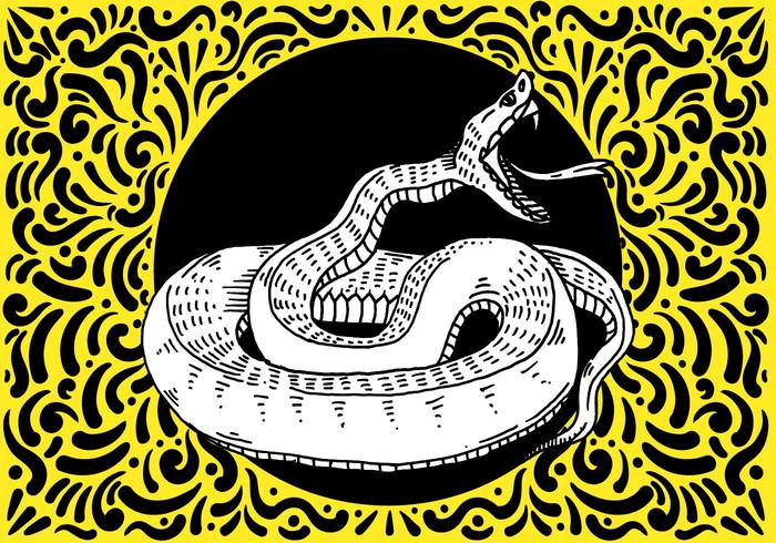 Ornate Snake Design vector