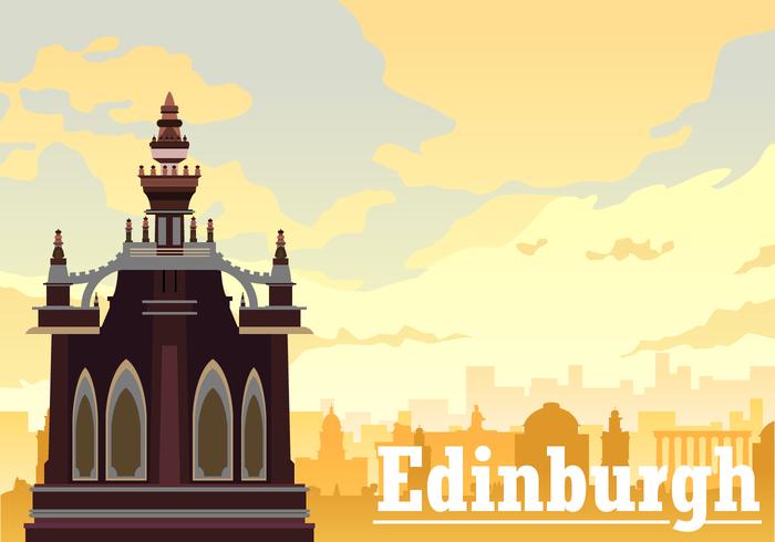 Edimburgo libre en el vector de la tarde