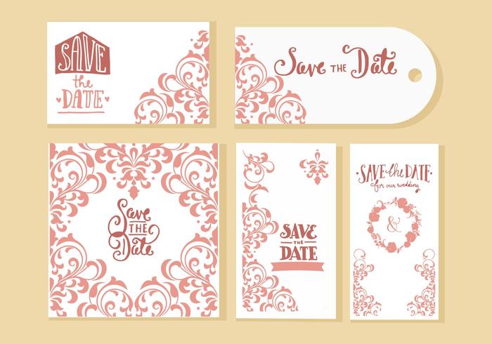 Wedding Invitation Cards Vector