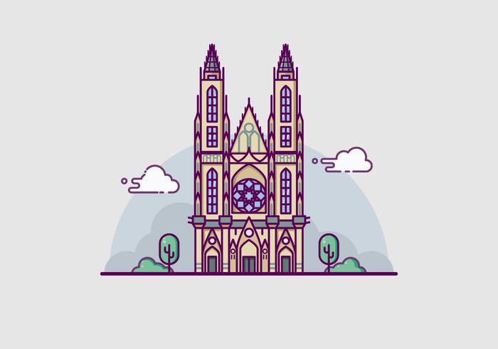 Prague Landmark Illustration Prague Landmark Illustration
