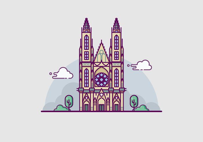 Prague Landmark Illustration vector