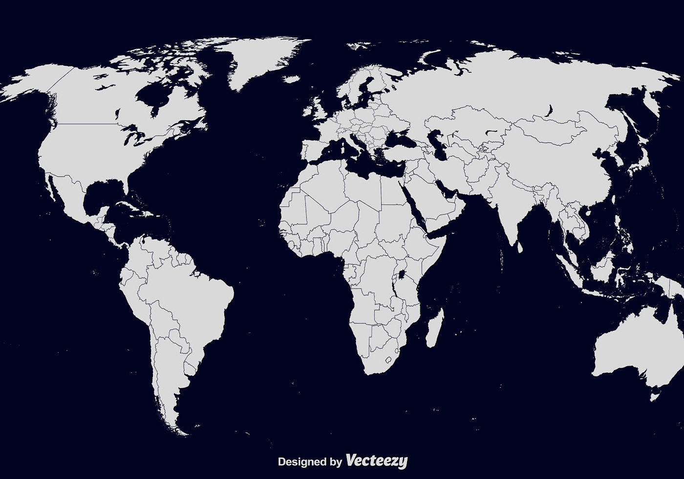 Vector World Map With Cities