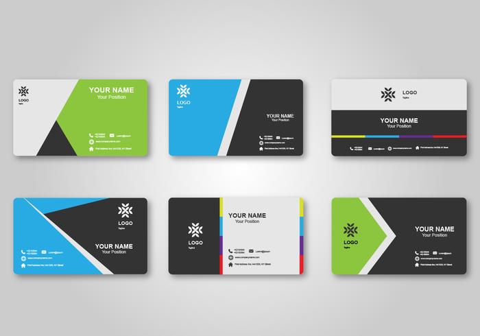 Bright Blank Business Card Design vector