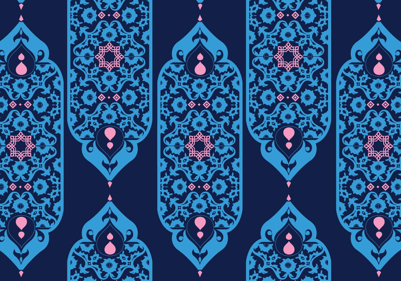 Islamic Ornaments Dark Blue Vector 143058 Vector Art at Vecteezy