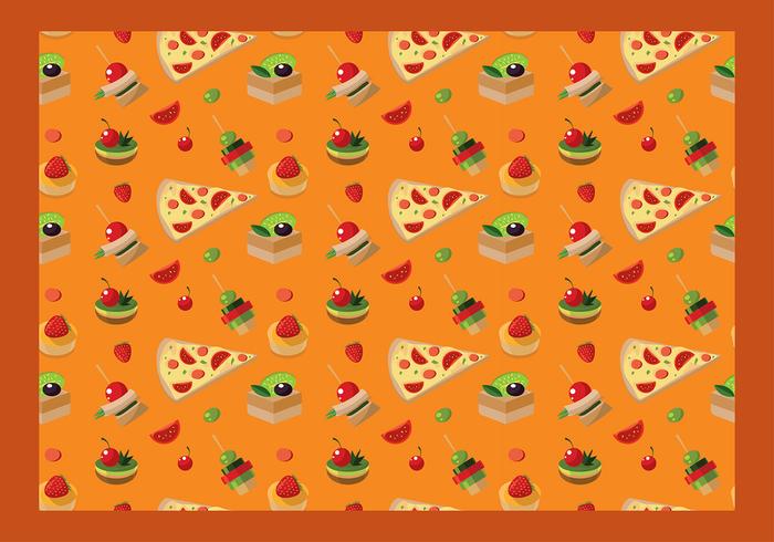 Canapes Seamless Pattern Free Vector