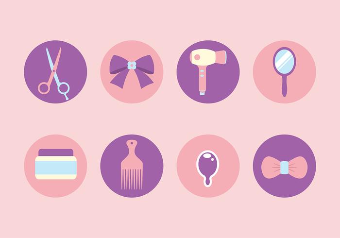 Free Hairdressing Tools Icon Vectors