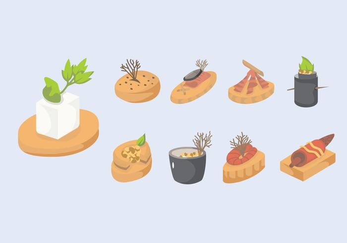 Canapes Slice Vector Illustration