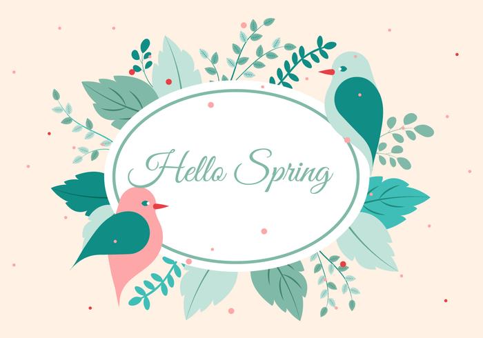 Free Vector Spring Greetings