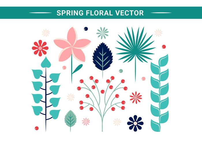 El resorte libre del diseño de las flores del vector