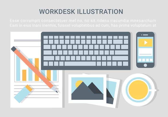 Free Vector Designer Desktop Illustration Free Vector Designer Desktop Illustration