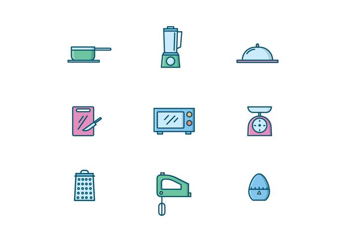 Utensilios de cocina Iconos vector