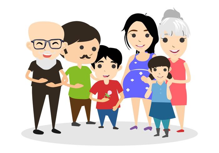 Happy Family Vector Illustration