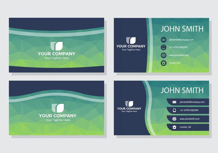 Free Polygonal Name Card Vector