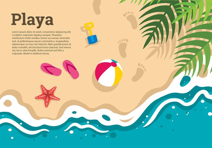 Playa Top View Template Free Vector