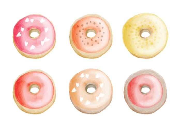 Vector Hand Drawn Donuts Collection Vector Hand Drawn Donuts Collection