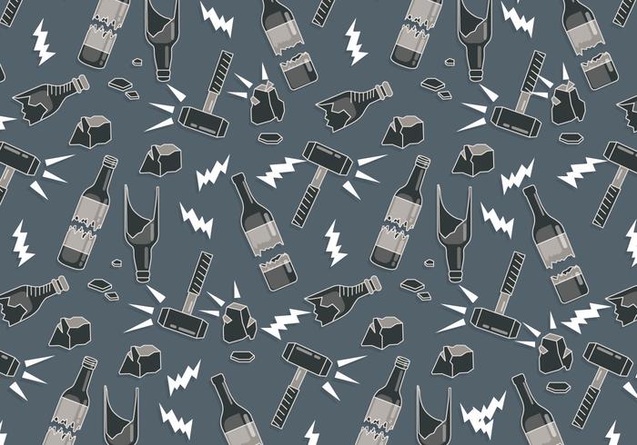 Broken Bottle Pattern Vector